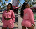 Palm Jogger Set Pink