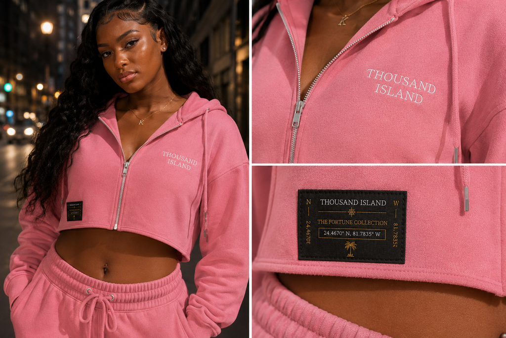 Palm Jogger Set Pink