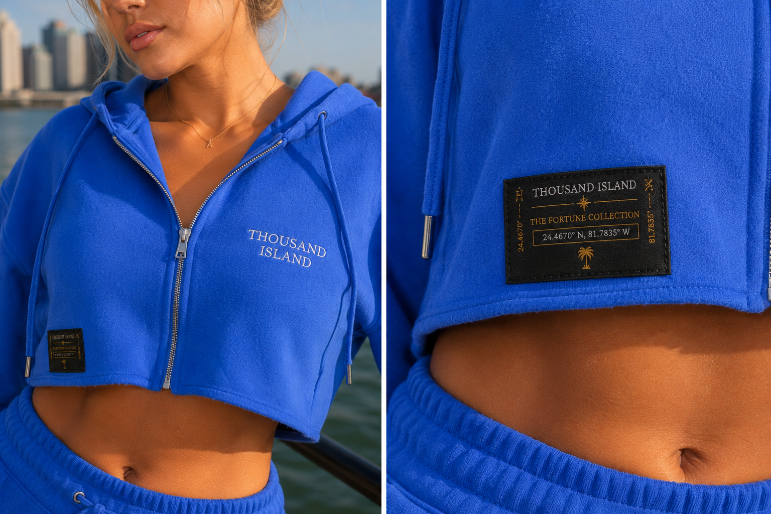 Palm Jogger Set Blue