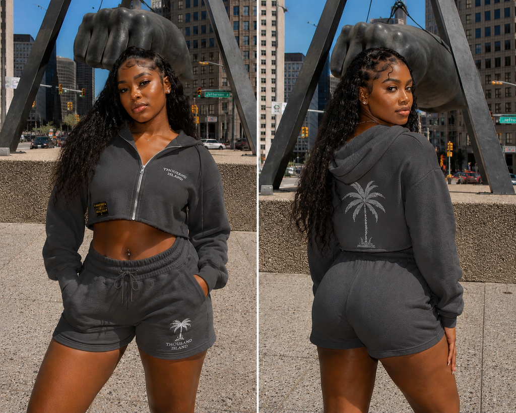 Palm Jogger Set Charcoal