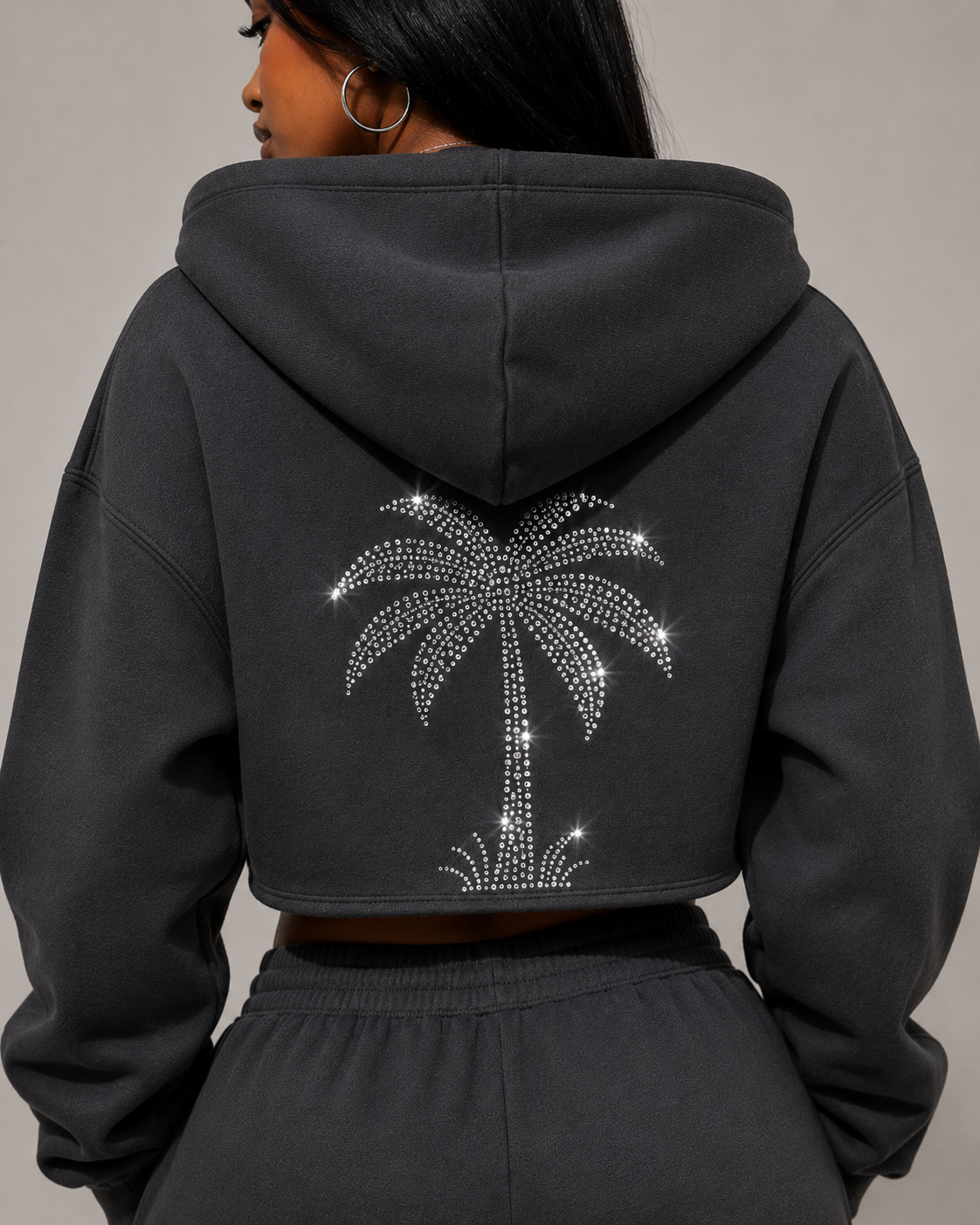 Palm Jogger Set Charcoal