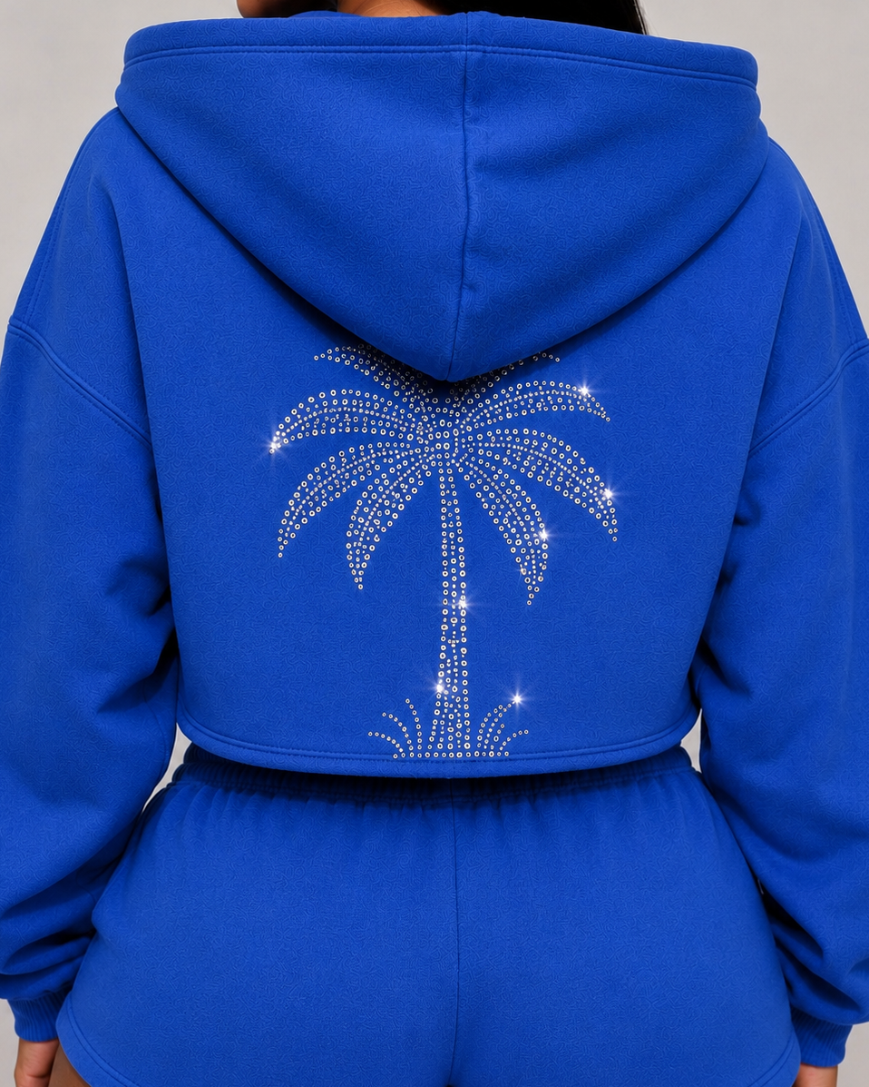 Palm Jogger Set Blue