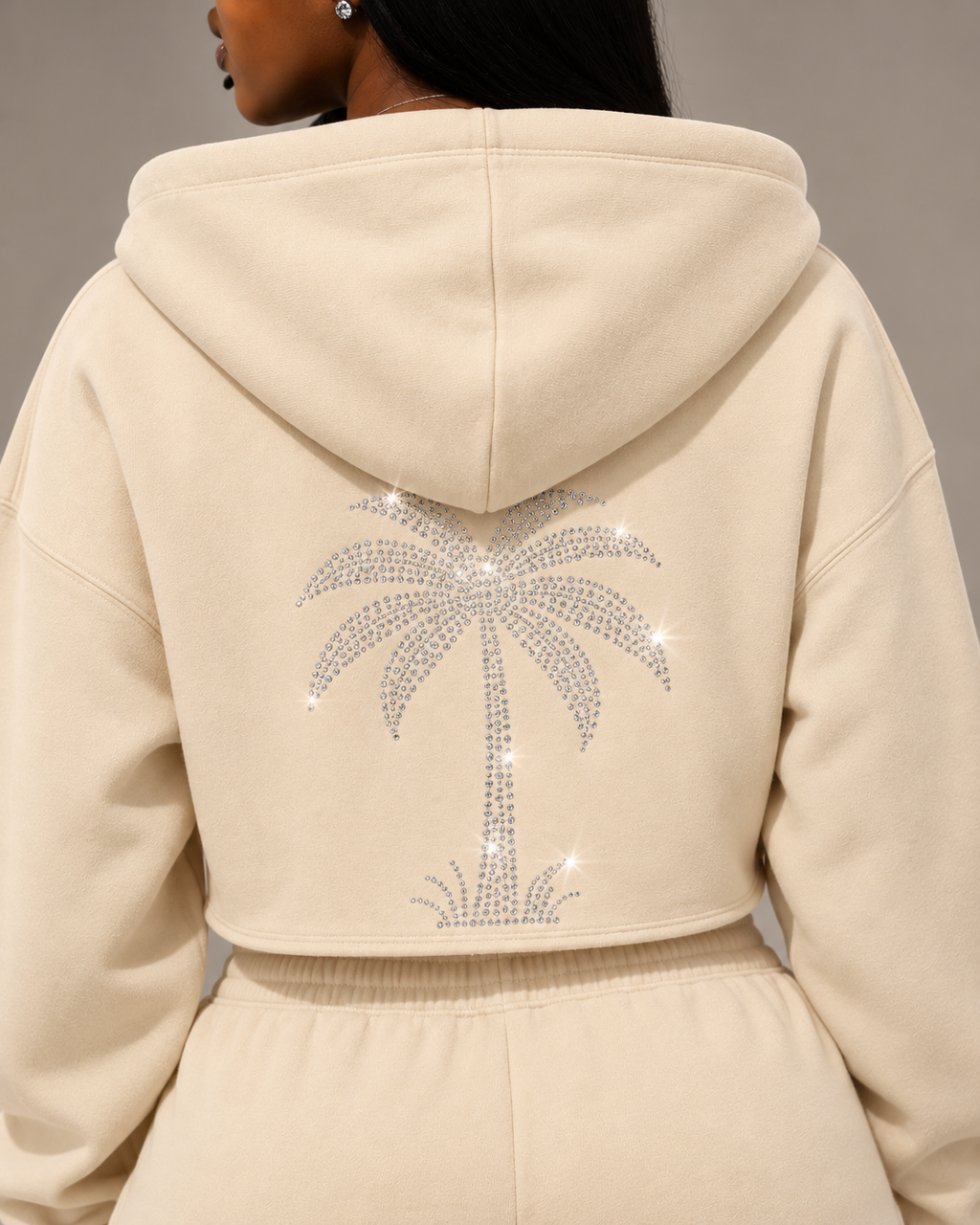 Palm Jogger Set Cream