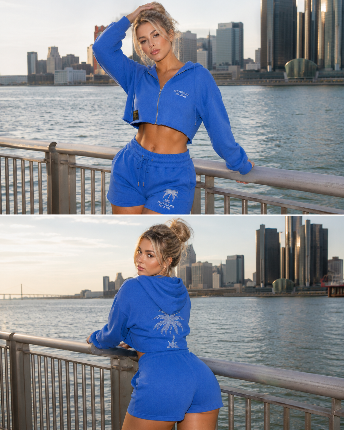 Palm Jogger Set Blue